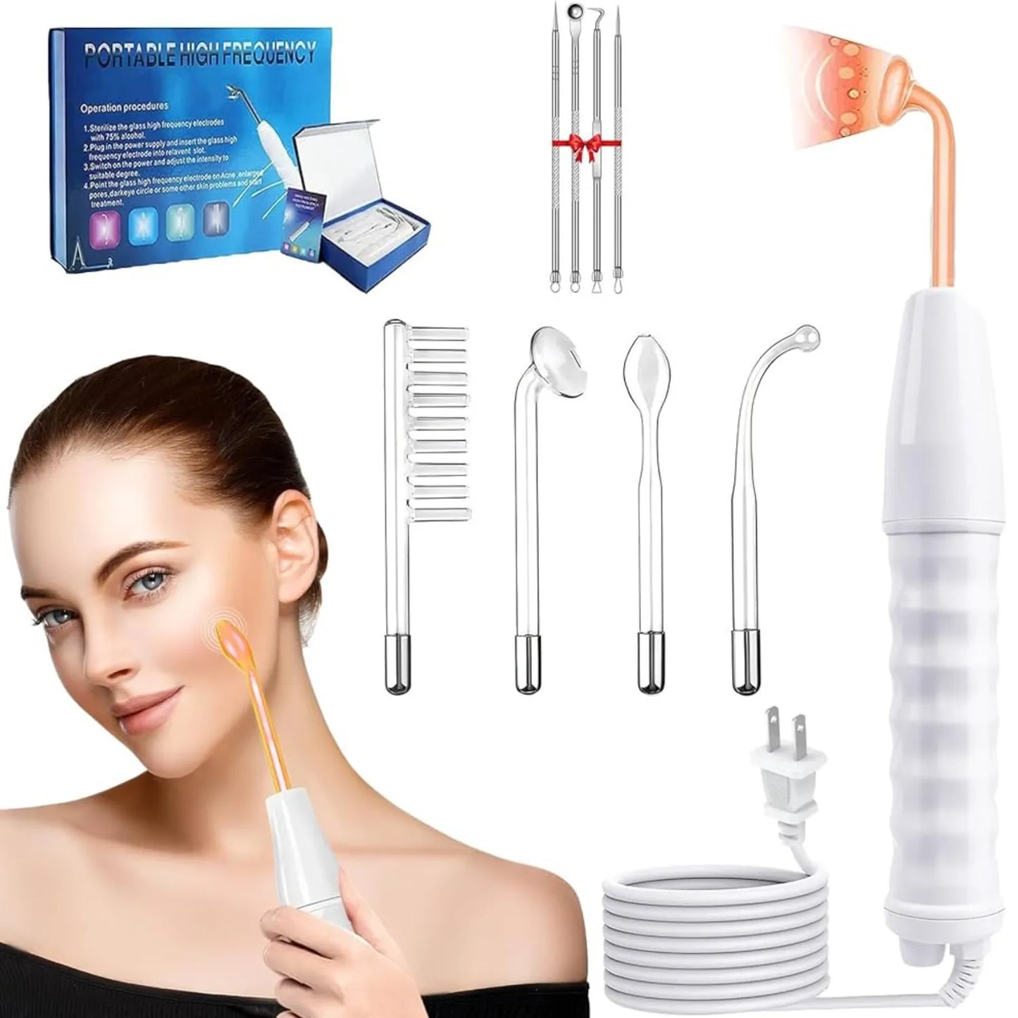 máquina de alta frecuencia facial